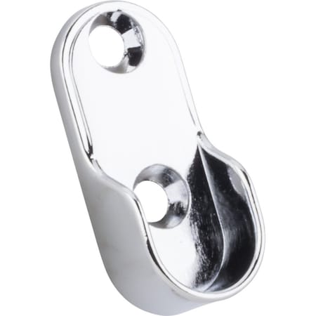 Chrome Screw-In Mounting Bracket For Oval Closet Rods